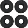 RC Crawler Tires, 4Pcs/Set, 1.9 Inch Wheel Hub, RC All Terrain Rubber Tires Compatible for Traxxas, Black