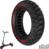 10 Inch Scooter Solid Tyres, Electric Scooter Solid Rubber Tyres 10 x 3/255 x 80 (80/65-6) Replacement Tyres for Zero 10X / Kaabo Wolf Warrior X/MANTIS 10, Front/Rear Scooter Solid Tyres (Red)