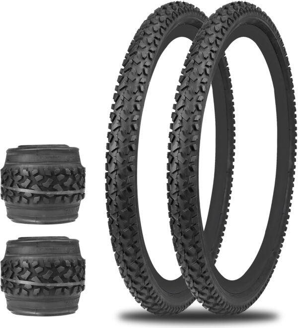 ZUKKA Bike Tire 20/24 Inch Mountain Bike Tire 20/24x 2.125 Folding Bicycle Tires for Kids Bike Mountain Bike BMX Bike