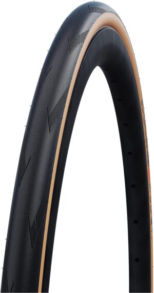 SCHWALBE - Pro One TT Time Trial and Triathlon Tubeless Folding Bike Tire | Multiple Sizes | Evolution Line, Addix Race | Black/Tan