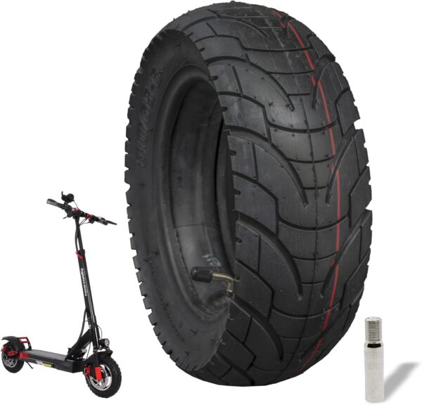 M365Lyon - Tyre and Tube 80/65-6 for Kugoo M4 Pro Electric Scooter - Zero 10X Compatible with Tyres - 255 x 80-10 x 3.0 (Tyre + Tube + Valve)