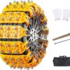 ELEDVB Car Tire Snow Chain for Toyo-ta Hilux SR5, Car Anti-skid Snow Tyre Tire Chains, Anti-skid Emergency Snow Tyre Chains, Winter Security Chains,Yellow-B-6 Piece