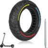 HPGAAVD 10 x 2.5 Inch E Scooter Solid Tyres, 60/70-6.5 Electric Scooter, Solid Rubber Tyres for Ninebot Max G30 G30P G30LP, 10 Inch Non-Slip and Anti-Puncture Replacement Tyres for Electric Scooter