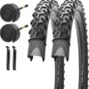 SIMEIQI 2 Pack Bike Tires and Tubes 14"/16"/18"/20"/24"/26"x1.95" Compatibel with 14"/16"/18"/20"/24"/26"x1.75"/1.95" Replacement Bike Tires for Mountain Trail Hybrid Bicycles