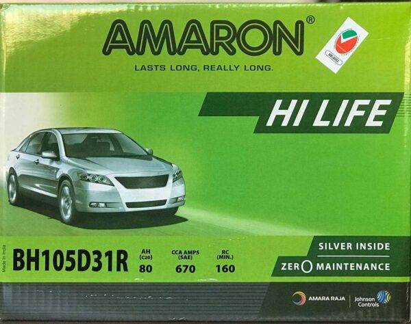 AMARON Car Battery 12V 80Ah 105D31Rmf / R - Type