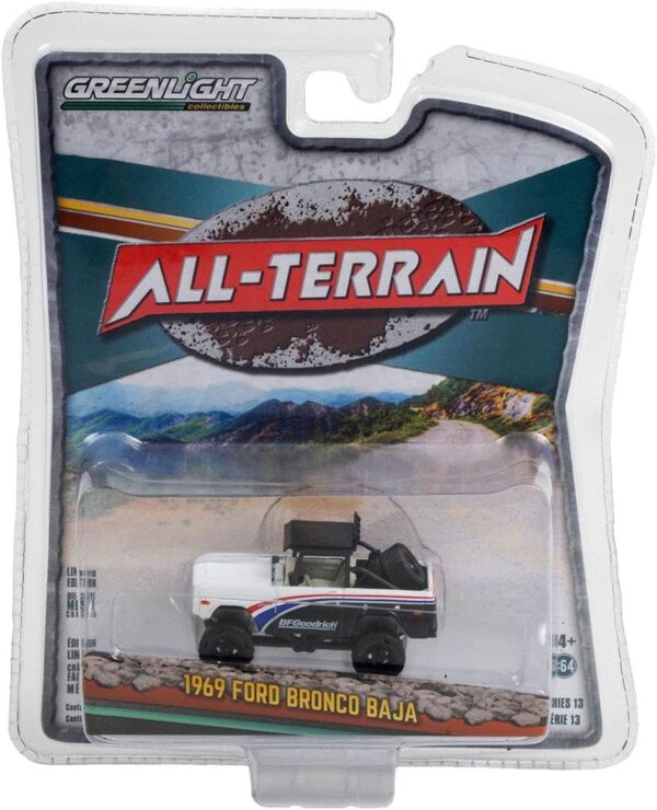 Greenlight Collectibles 1/64 1969 Ford Bronco Baja BF Goodrich All Terrain Series 13 35230-A