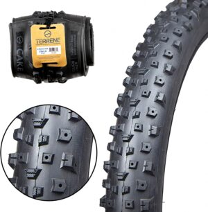 Fat Bike Tire by Terrene - Cake Eater Tubeless, Stud Capable, Fast Rolling Fat Tire - All Season Bike Accessories for Fat Tire and E-Bikes