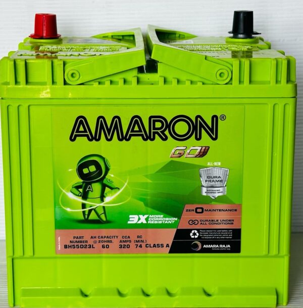 AMARON CAR BATTERY 12V 60AH 55D23LMF