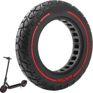 VOLOHAS 10 x 2.125 Solid Rubber Tyres, 10 Inch Solid Tyres, 250 x 54 Replacement Tyres for Xiaomi 4Pro/4Lite/Ninebot uifi/F20d/F30d/F40d/F40E Electric Scooter, Solid Tyres, Non-Slip Puncture-proof