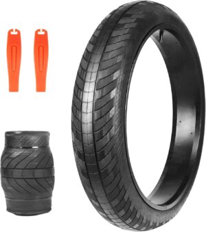 BALINGE 1/2 Pack 26x3.0 Fat Bike Tires ebike Tires with Tubes MTB Heavy Duty Wear-Resistant E-Bike Mountain Snow Bike Tire 26 x 3 Fat tire，Black