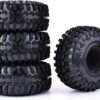 WONFAST 4PCS RC Crawler 130mm Rubber Tires 2.2 inch Terrain Truck Wheels Tyres Foam Inserts for 1:10 RC Rock Crawler Car for Axial SCX10 TRX4 TRX-6 RR10 Wraith D90 Parts