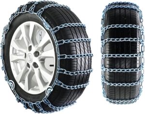 Metal snow chains, Car Snow Chains, Anti-skid Adjustable Tire Chainsmergency Solution Traction Chains (Size : 215/75R15)