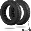 YINUOHUA Solid Tyres, 10 x 2.5 Inch Replacement Solid Rubber Tyres 60/70-6.5 E Scooter Tyres Tubeless for Ninebot Max G30/G30D/G30E/G30P/G30LP Electric Scooter Off-Road Tyres