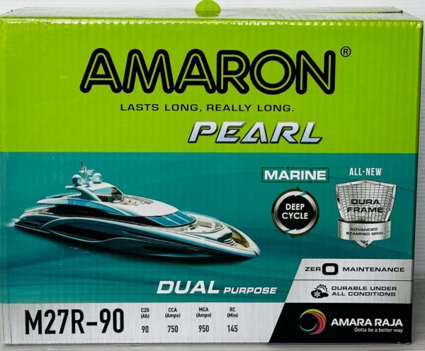 Generic AMARON MARINE/RV DEEP CYCLE BATTERY 12V 90AH M27R (AMARON PEARL)