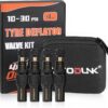 AUTODUNK Adjustable Auto-Stop Tire Deflator Valve Kit, 10-30 PSI Air Down Tool Offroad Accessories, 4 PCS