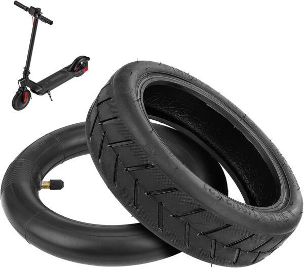 Bennoripen 8.5 Inch Electric Scooter Replacement Tire & Inner Tubes, 50/75-6.1 Compatible for Gotrax Gxl V2/Xiaomi M365/Pro/1S, 8 1/2X2 Rubber Tyre & Air Inner Tube Set (Straight Valve Stem) (1 Set)