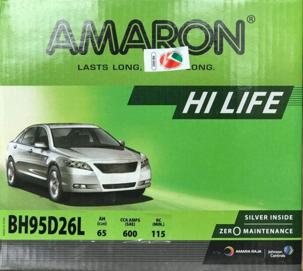 Amaron Car Battery, 12V 65AH 95D26L-MF