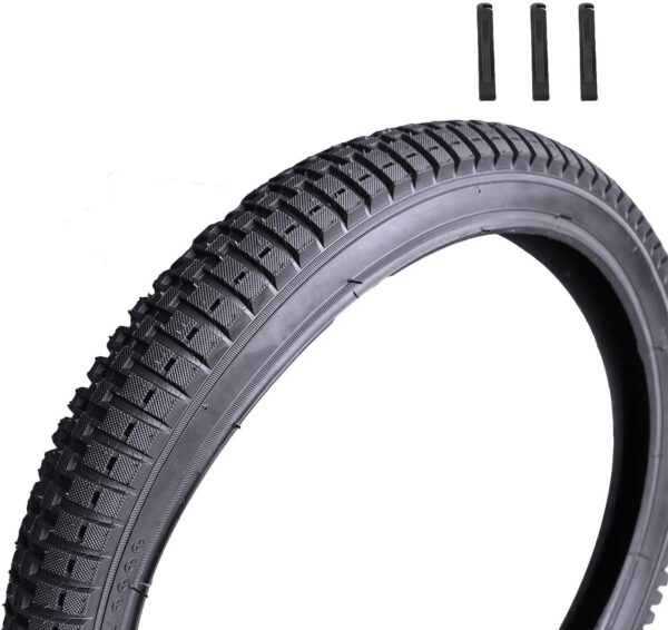 'BAIBIKING Bike Tire, BMX Mountain Bike Floding Bike Beach Cruiser Bicycle Replacement Tires- Mountain Bike Tires,Road Bike Tires,Road Bike Tires 12/14/16/18/20/22/24/26'' X 2.125'