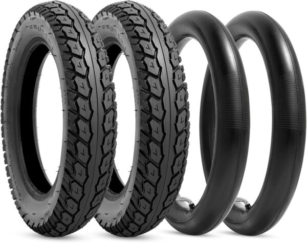 StaiBC Heavy Duty 12.5x2.25 (12-1/2 x2-1/4) Tire & Inner Tube Set with Angled Valve Stem for Electric Scooters Razor Pocket Mod, Currie, Schwinn, GT, IZIP, eZip 2 Sets