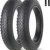 MOHEGIA Fat Bike Tire: 20x4.0/26x4.0 inch Fat Tire,High-Performance and All-Terrain Folding Replacement MTB Bicycle Tire with Street or Trail Riding