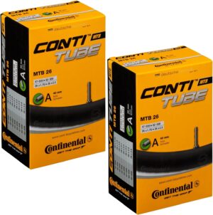 Continental Unisex's MTB Tube 26" Inner, Black, [47-559->62-559] Pack of 2