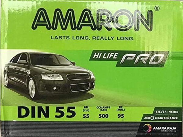 Amaron Car Battery (12V 55Ah DIN55/55559)