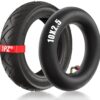 1PZ F3T-2W5 10 x 2.5 Tyre and Tube Replacement for KUGOO M4/pro/G-Booster Speedway/Hoverboard, 10 x 2 Inch Replacement Tyre with 45° Angled Valve for Electric Scooter Self-Balancing