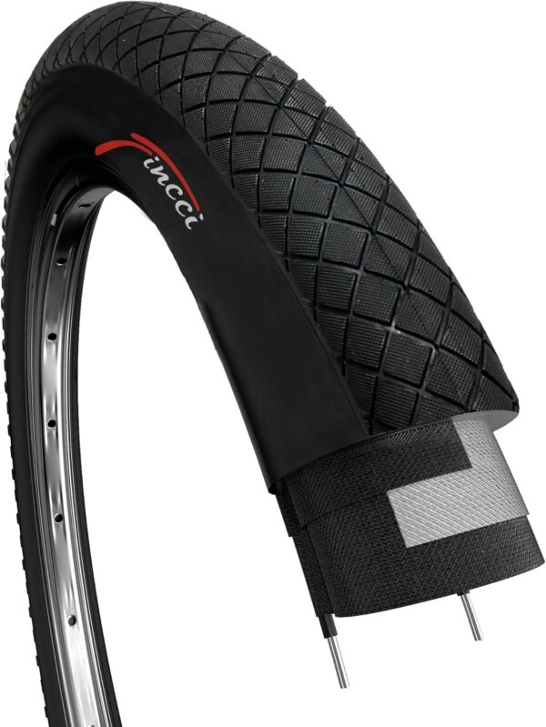 Fincci 20 x 1.95 Inch 53-406 Bike Tyre for MTB BMX Off Road or Childrens Kids Childs Bicycle Cycle