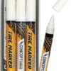 ConceptInks Premium Tire Marker Pens, White Waterproof Paint Markers For Car Tire Lettering, Made In Japan (3 Pack-White)