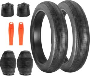 BALINGE E Bike 20/26x4.0 Fat tire 20 x 4 Fat tire 20x4 Bike tire 1 Pack Heavy Duty High-Performance Wear-Resistant E-Bike Mountain Snow Bike Tire Fat Bike TiresBrown Wall/White Wall/Black