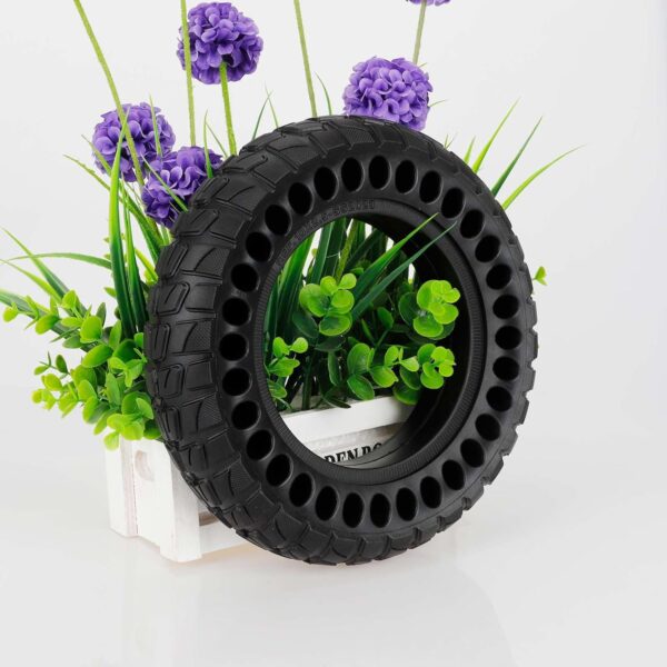 CERFFOOL 10 inch 10 x 2.5 inch Solid Tire for Kugoo Electric Scooter Non Slip Explosion Proof Puncture Proof Honeycomb Off Road Replacement Tire for Electric Scooter Accessories