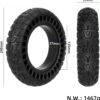 CERFFOOL 10 inch 10 x 2.5 inch Solid Tire for Kugoo Electric Scooter Non Slip Explosion Proof Puncture Proof Honeycomb Off Road Replacement Tire for Electric Scooter Accessories