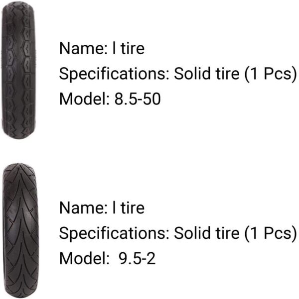 JQCHY Electric Scooter Tires, 8.5x50 Explosion-proof Solid Tires, Non-slip Puncture Resistant, Easy to Install, Suitable for Electric Scooter/Balance Car Accessories