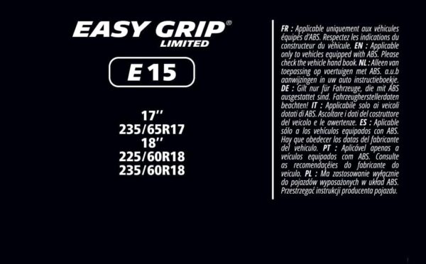 MICHELIN Easy Grip Limited 15 Snow Chains Car Textile Snow Chains Pack of 2 Tyres Snow Chains Ultra Performance Easy to Use White