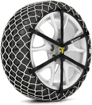 MICHELIN Easy Grip Limited 15 Snow Chains Car Textile Snow Chains Pack of 2 Tyres Snow Chains Ultra Performance Easy to Use White
