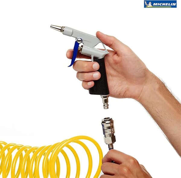 MICHELIN Air Tools Kit 7-Pieces | Blow Gun, Inflating Gun, Paint Spray Gun, 3m Spiral Hose | Nozzles for Balls, Boats, Bicycle | Air Kit Bag