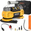 AstroAI Tyre Inflator Air Compressor 12V DC 160PSI with Screen, Heavy Duty Dual Cylinders & Dual Motors, Dual Power Tyre Pump for SUVs, RVs, ORVs, Trucks, Cars, Air Mattresses, Auto Off, LED Light