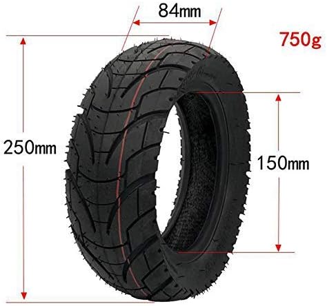 DFBGL 10 Inch Pneumatic Tyres 80/65-6 for Electric Scooter E-Bike 10X3.0-6 Road Tires Inner Tubes for Speedual Grace 10 Zero