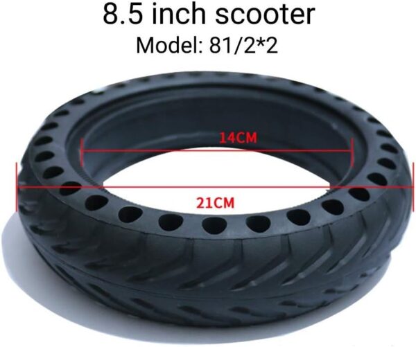 Electric Scooter Tires, 8 1 / 2x2 Honeycomb Solid Tires, 8.5-inch Explosion-proof Outer Wheels, Non-inflatable Anti-stab, for Electric Scooters