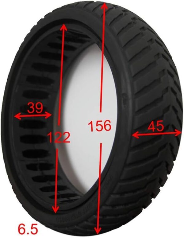 Electric Scooter Tires, 6.5-inch Explosion-proof Honeycomb Tires, Hollow Shock Absorption, Maintenance-free, Electric Scooter Accessories, 2pcs