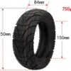 1 Pair Of 10 Inch 10X3.0 80/65-6 Road Tire Electric Scooter Thickened Widened Pneumatic Tires For Zero 10X K-aabo M-antis Pneumatic Parts (Color : Black)