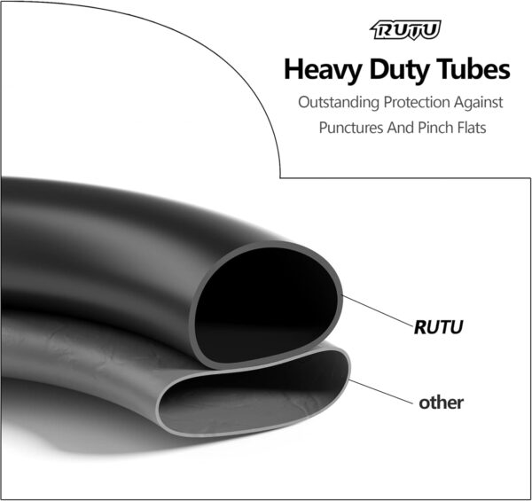 RUTU 10 x 2.125 (10 Inch) Inner Tube Replacement for 2 Wheel Scooter 10X2 Tires 10X1.90 10X1.95 10X2 10X2.125 Inner Tube 2 Pack of