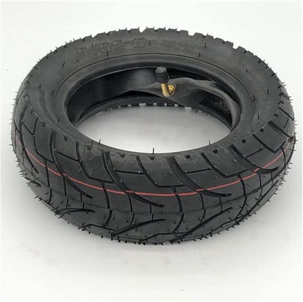 1 Pair Of 10 Inch 10X3.0 80/65-6 Road Tire Electric Scooter Thickened Widened Pneumatic Tires For Zero 10X K-aabo M-antis Pneumatic Parts (Color : Black)