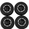FEDCO FCX24 Wheels and Tires 1.0 Beadlock Wheels 50MM Soft Sticky Tires with Brass Counterweight Ring for Axial SCX24 FMS FCX24M FCX24 Upgrades 1/24 RC Crawler