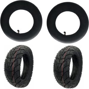 1 Pair Of 10 Inch 10X3.0 80/65-6 Road Tire Electric Scooter Thickened Widened Pneumatic Tires For Zero 10X K-aabo M-antis Pneumatic Parts (Color : Black)