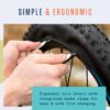 Alphatrail Oscar Bicycle Tyre Levers - Set of 2 I Sturdy Metal Core Made of Aluminium (36 g Total Weight) I Optimal Lever Length I Ergonomic Jacket Lifter for Schwalbe, Michelin, Continental, Maxxis