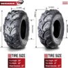 WANDA Set 4 Premium 8PR ATV UTV Tires 24X8-12 24x8x12 Front & 24x10-12 24x10x12 Rear ?