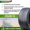 WANDA 215/35-14 Golf Cart ATV Tires 4 Ply 215/35x14 -Set 4-14009