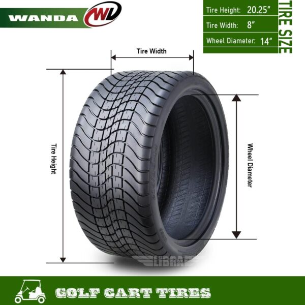 WANDA 215/35-14 Golf Cart ATV Tires 4 Ply 215/35x14 -Set 4-14009
