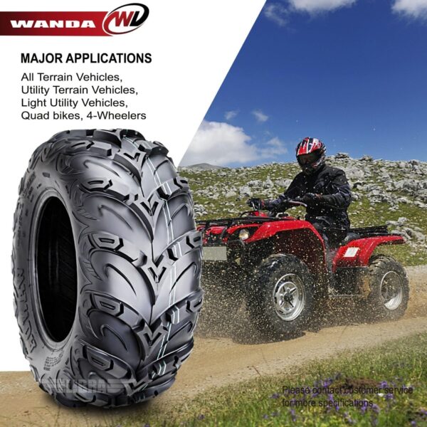 WANDA Set 4 Premium 8PR ATV UTV Tires 24X8-12 24x8x12 Front & 24x10-12 24x10x12 Rear ?